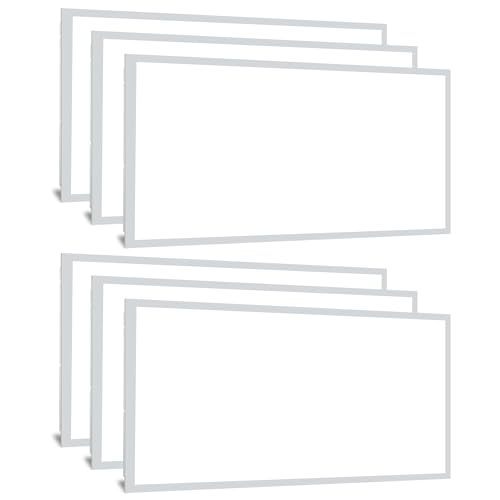 hykolity 2x4 LED Flat Panel Light 30W/40W/50W Dimmable Drop Ceiling 6 Pack