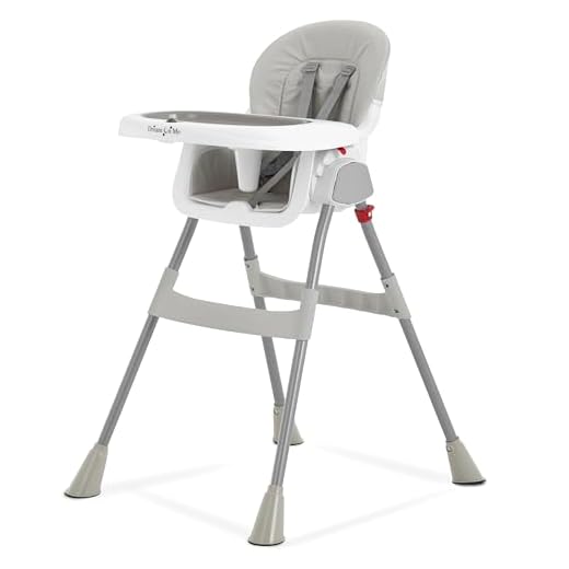 Dream On Me Portable 2-in-1 Tabletalk High Chair, Convertible Compact High Chair, Light Weight Portable Highchair, Grey