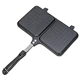 Machine à sandwichs chauds à double panneau – Grille- à sandwich avec poignée, poêle antiadhésive, presse à fromage pour , œufs et collations, idéal pour le camping, la maison, la cuisine en p