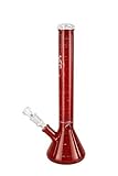 weedstar vorkühler Die halbdurchsichtige Weedstar Glasbong Beaker in rot ist mit ihren handlichen 40 cm Höhe ein farblicher Hingucker.