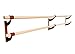 Athletic Bar Double Bar Fixed Height Wall Mount Ballet Barre System Traditional Wood, 8 FT Long, 2.0