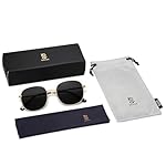 SOJOS Classic Trendy Square Sunglasses for Women Men Cute Big Frame Gold Shades SJ1137 - Image 5