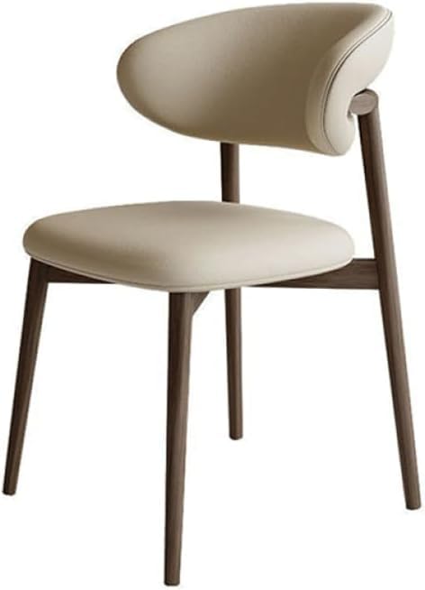 Chaise de salle à manger minimaliste bois massif avec dossier design épuré pour cuisine moderne