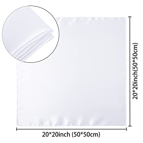 Counfeisly Square Satin Dinner Napkins, White, 20x20 Inches, 50 Pack by Counfeisly - Used condition - Image 6