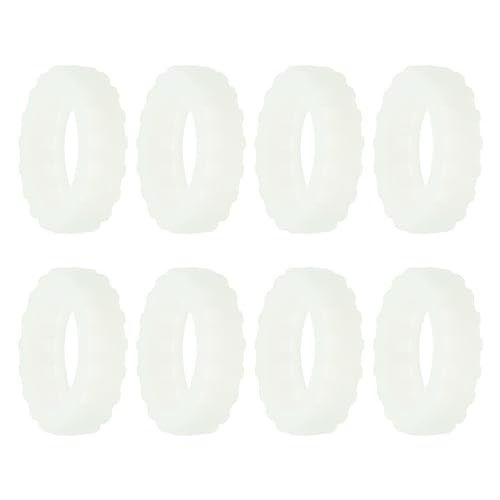 Luggage Wheels Cover, 8 Pack Silicone Carry on Suitcase Wheel Covers for Most 8-Spinner Wheels Luggage Sets, White