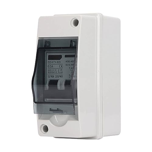 Solar PV System Isolator, Easy Installation Miniature Circuit Breaker 6‑8.7 MM Diameter Cable IP65 Waterproof AC 90‑400V 63 Amp for Solar Power Systems