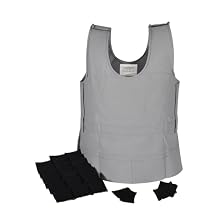 Abilitations Weighted 8 Pound Vest, 44 x 22 to 27 Inches, Gray, X-Large - 1387588