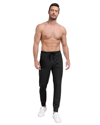 3 Pack Men's Sweatpants with Zipper Pockets,Workout Gym Traning Track Joggers Pants for Men Running Jogging Pants4