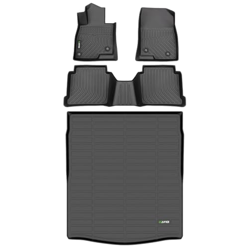 HAFIDI Floor Mats & Cargo Liner Custom for 2014-2021 Mazda 6 All Weather Protection TPE Anti-Slip Automotive Full Set Floor Liners Custom Mazda6 Accessories - Black