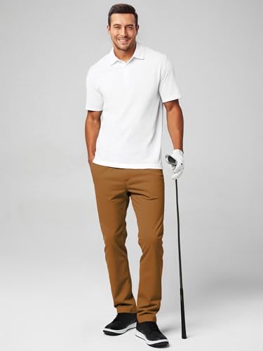 Image of JMIERR Men's Chino Pants Casual Elastic Waist Tapered Golf Trousers