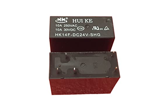 Relais HK14FH-DC24V-SHG 24 V 8 broches 16A pour circuits imprimés et domotique en lot de 20