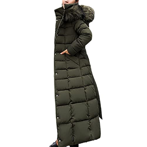 Longue veste fendue en fourrure pour femme ronde cherchant la chaleur