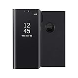 iPhone X /iPhone XS Case,Shinetop Smart Clear View Window Electroplate Plating Stand PC Mirror Flip Folio Case Cover Ultra Slim Thin Full Body Protective Case for iPhone X/XS 5.8' with Kickstand-Black