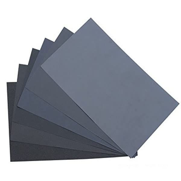 Pack of 25 11" x 9" Wet Dry Sandpaper Sanding Paper Abrasive Assorted Grits 800/1500/2000/2500/3000 (5 Each) Grit Finishing, Auto Body, Sand Paper Full Sheet
