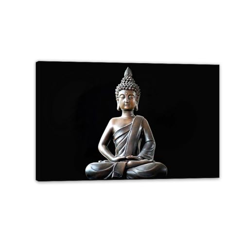 Poster Bouddha meditation noir et blanc pour creer un espace zen dans votre bureau
