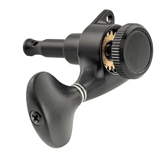 Musiclily Pro 3x3 Ratio 18:1 Guitare Mécaniques Bloquante Locking Tuners Boutons Y-Style pour Guitare électrique/Acoustique Style LP, Noir – Image 7