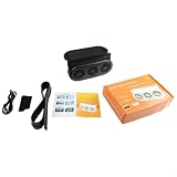 Gettimore Ventilatore per auto ad energia solare, in ABS, facile installazione con 3 porte USB per estrattore di ventilazione automatica (nero)