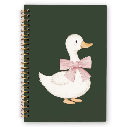 Carnet à spirale canard vert 14x21 cm pour notes et croquis