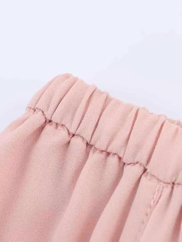 European Style Women's Fashion Pink Asymmetric Layered Mini Skirt Natural Waist Regular4