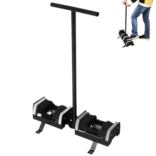 Grattoir à bottes robuste double tête outil de retrait de boue extérieur