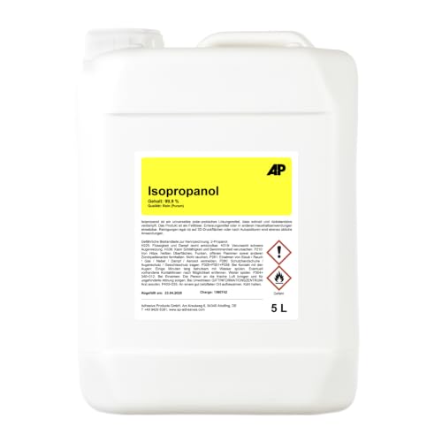 Isopropanol 99 9% 5 L Qualität: Rein (Purum) Reiniger Entfetter und Lösungsmittel (1)