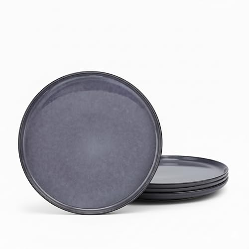 Cuisine Art Ayma Stoneware Dinner Plate - 27cm Grey Durable & Stylish for Everyday Dining (Set of 4)