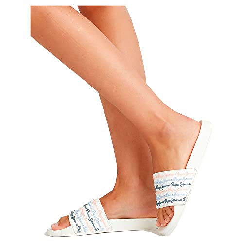 Pepe Jeans Femme Slider Set W Sandales à glissière, Off White, 39 EU