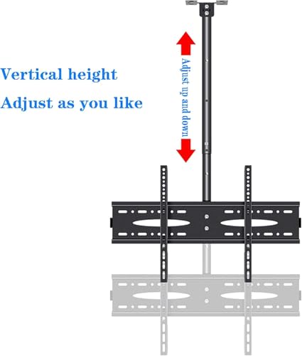 Support TV orientable et inclinable à 30° pour plafond réglable