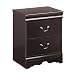BOWERY HILL 2 Drawer Wood Nightstand in Black
