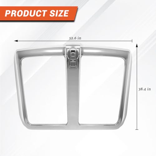 Image of Chrome Grille for Kenworth T680 2015-2022 [Grill Frame] Replacement Kenworth T680 Front Grill (No Mash)