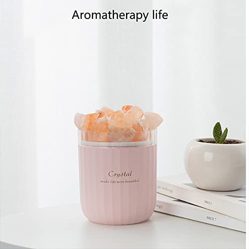 Difusor aromático eléctrico con lámpara sal del Himalaya rosa miniatura 7