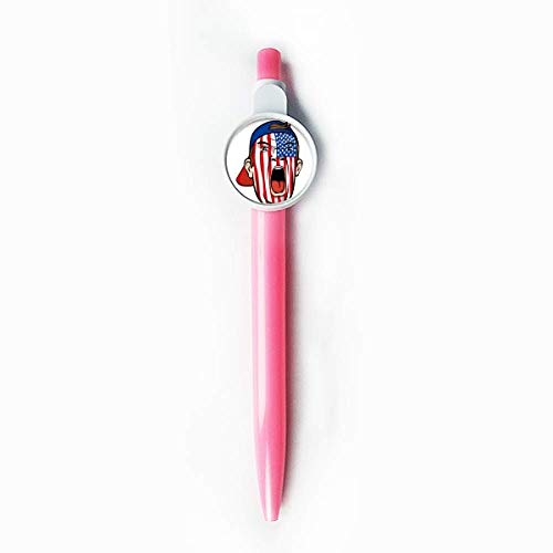 Stylo à bille rétractable motif drapeau États-Unis bleu avec pointe moyenne