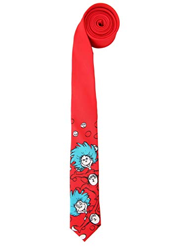 Cravate Thing 1&2 accessoire costume adulte cravate imprimée originale taille standard