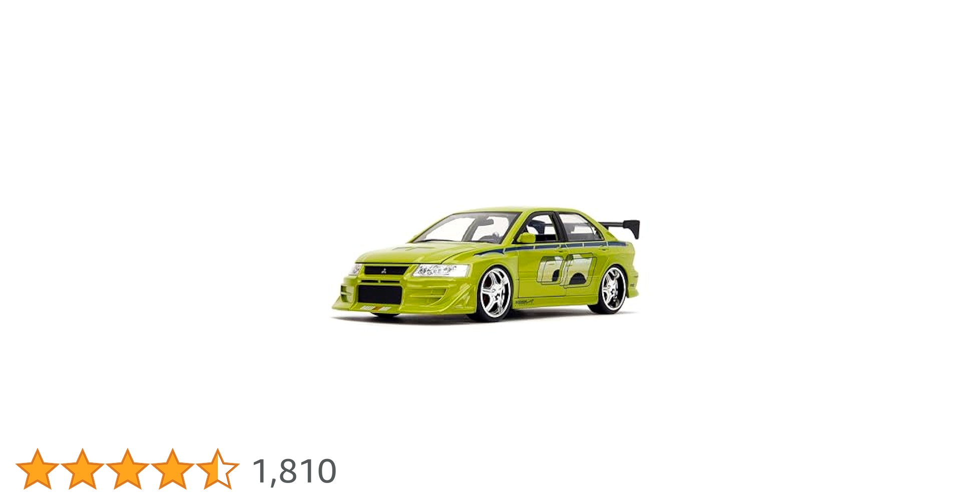 JADA 頭文字D MITSUBISHI LANCER EVOLUTION JADA 1:24 Scale Fast & Furious Brian's Mitsubishi Lancer