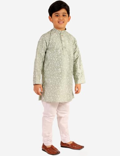 Image of Boy's Kids Kurta Pajama Set | Solid | Cotton| Traditional Ethnic Wear | 1 To 16 Years | P-171
