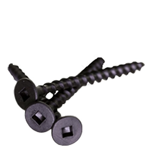 #6 x 1 Deck Screws, Steel, Bugle Head, Square Drive, Hardened Steel (Quantity: 100 pcs)