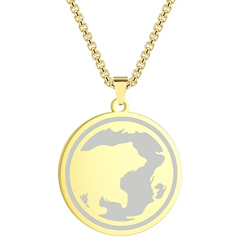 Collier carte d’ours polaire noir homme, le cadeau vintage idéal inspiré de Earth North