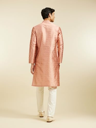 Image of DIWAS BY MANYAVAR Men's Art Silk Self Design Kurta (1pc)