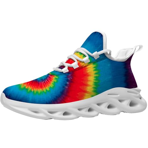 Tie Dye Shoes Fashion Sneakers Running Walking Tennis Shoes