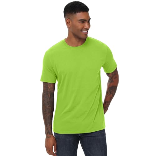 Mens T-Shirts Short Sleeve Stretch Moisture-Wicking Crewneck Cotton Shirt for Man Athletic Running Gym Workout3