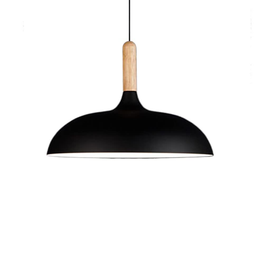 LYMSXAZOU Nordic Industrial Pendant Light Fixture - Adjustable Black and White Metal Chandelier for Kitchen, Dining Room, Living Spaces(Dark,60cm)
