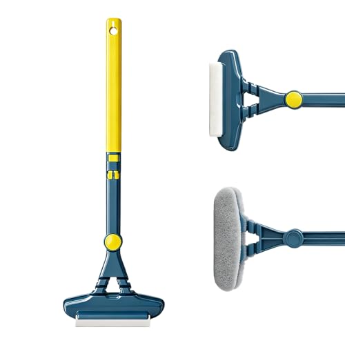 Image of 2-in-1 Window Screen Cleaning Brush Value Set, Wet and Dry Mesh Cleaner with Squeegee, Dual-Sided Tool for Glass and Screen, Outside Window Cleaner for House (1PC)