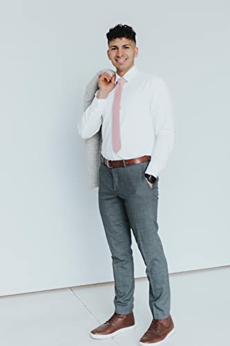 Image of DAZI Men's Skinny Tie, Cotton Wool Linen Necktie, Great for Weddings, Groom, Groomsmen, Missions, Dances, Gifts.