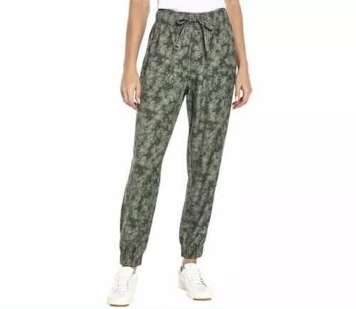 Orvis Ladies' Midweight Relaxed Fit Tencel Jogger Pants (US, Alpha, X-Large, Regular, Regular, Digital Camo Green)