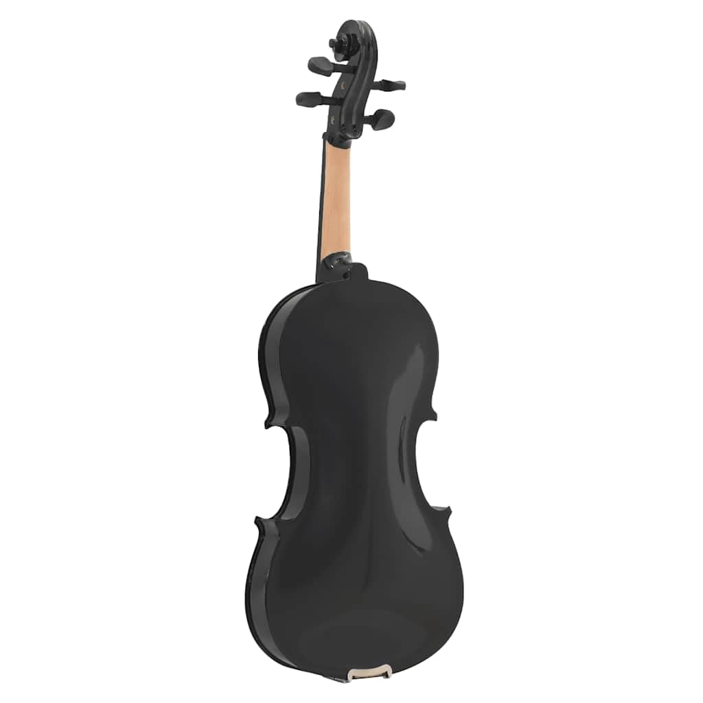 Juego completo de violín con arco y mentonera de madera de tilo 4/4, violín con colofonia y softbox, instrumento de cuerda de 59 cm para principiantes, clases, práctica y orquesta