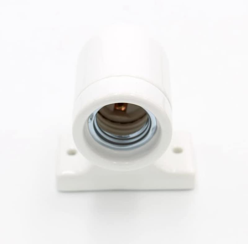 Lighting E27 Ceramics Socket Light Bulb Holder Industrial Lamp Holder Wall Light Socket Vintage Wall Lamp Cup - (Color: White Base Type: E27)