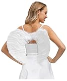 SUNBOOM Angel Wing Feather Halloween Costume Party, Cosplay Christmas Wings for Kids Children, White Small Angel Wing