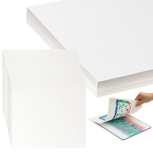 Marspark Printmaking Paper Printmaking Supplies Artist Paper for Adults and Students Block Printing Screen Gel Printing White (50 Pcs 11x14)