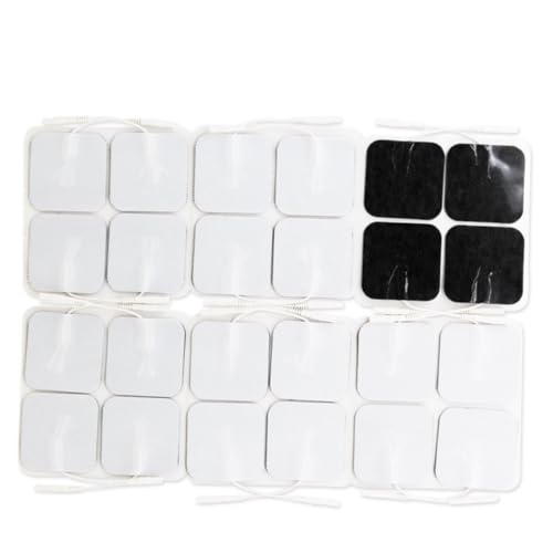 WEKADRIN Almohadillas de Reemplazo para Ems 48 Piezas sin Látex 5X5Cm Electrodos Autoadhesivos Gel de Impedancia Sólida Flexibles Uso Prolongado Fácil Limpieza