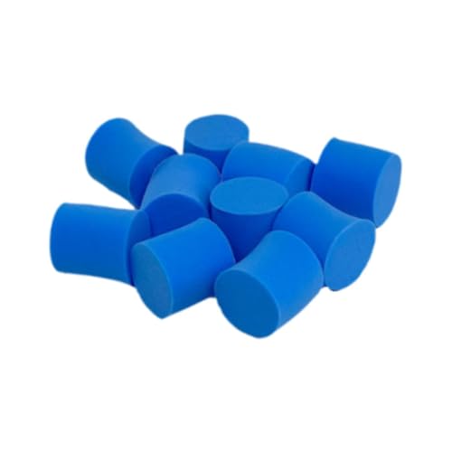 budiniao Bouchons pour tubes d'abreuvement pour fourmis (10 pièces, 15 mm et 18 mm) - Accessoires pour fourmis - Bouchons en mousse , Bleu , Diamètre 15